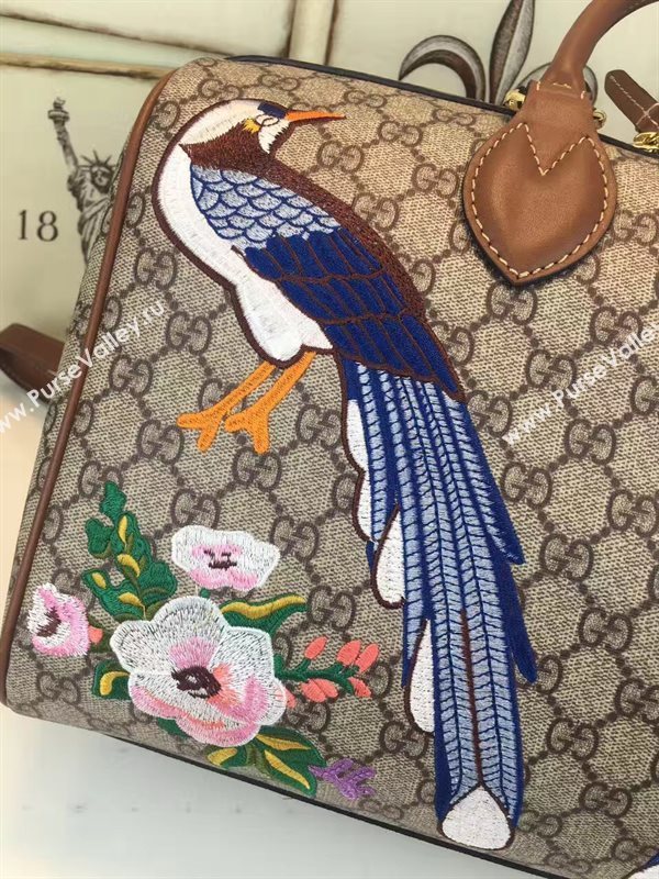 Gucci medium boston gray tan with bag 6615