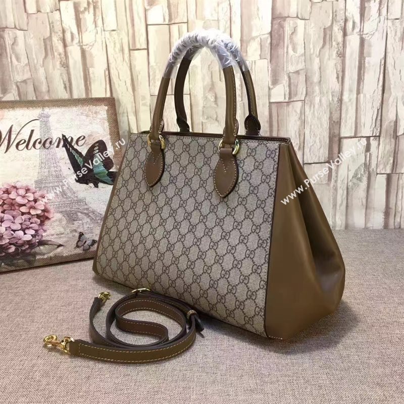 Gucci large GG shoulder tote gray tan with bag 6622