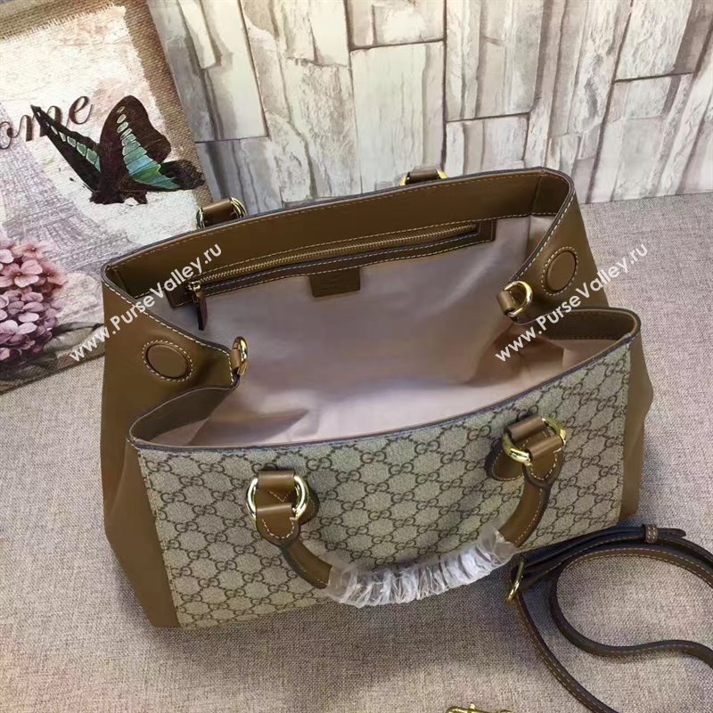 Gucci large GG shoulder tote gray tan with bag 6622