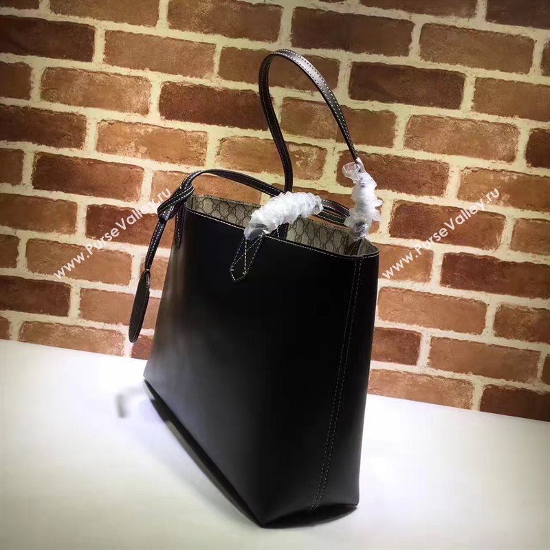 Gucci large GG shoulder tote black gray with bag 6623