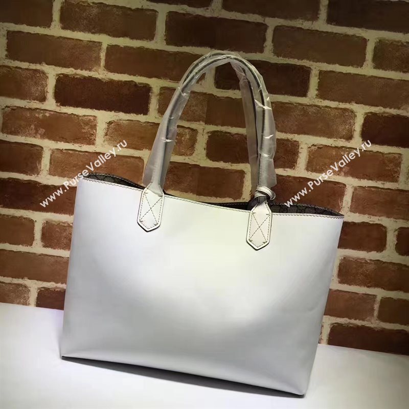 Gucci large GG shoulder tote white gray with bag 6624