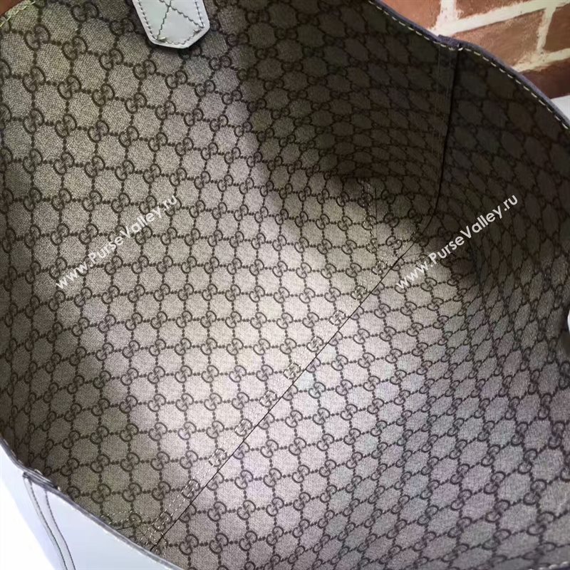 Gucci large GG shoulder tote white gray with bag 6624