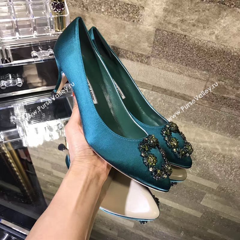 Manolo Blahnik MB green heels shoes 6625