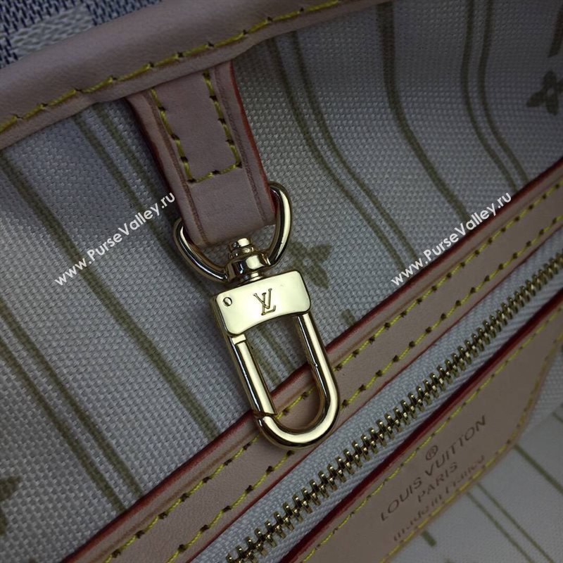 LV Louis Vuitton Monogram Neverfull 32 MM Handbag N41361 Damier Bag White 6628