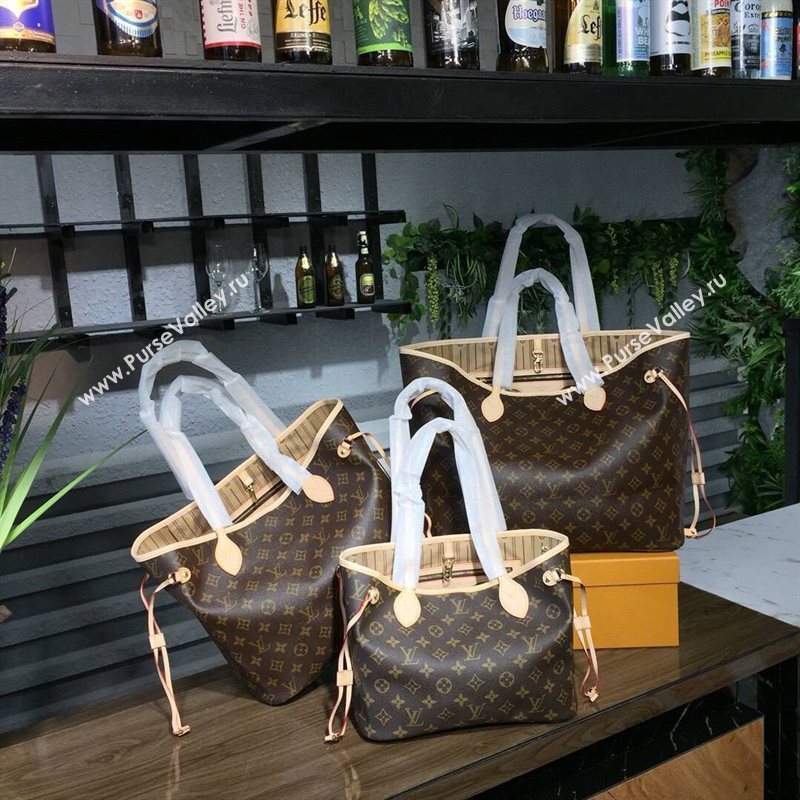 LV Louis Vuitton Monogram Neverfull 29 PM Handbag N41000 Tote Bag Brown 6630