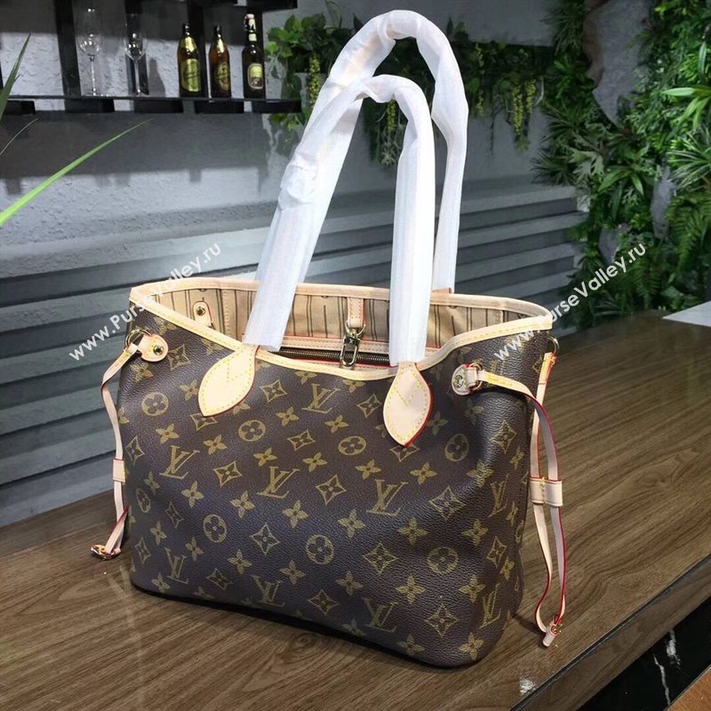 LV Louis Vuitton Monogram Neverfull 29 PM Handbag N41000 Tote Bag Brown 6630