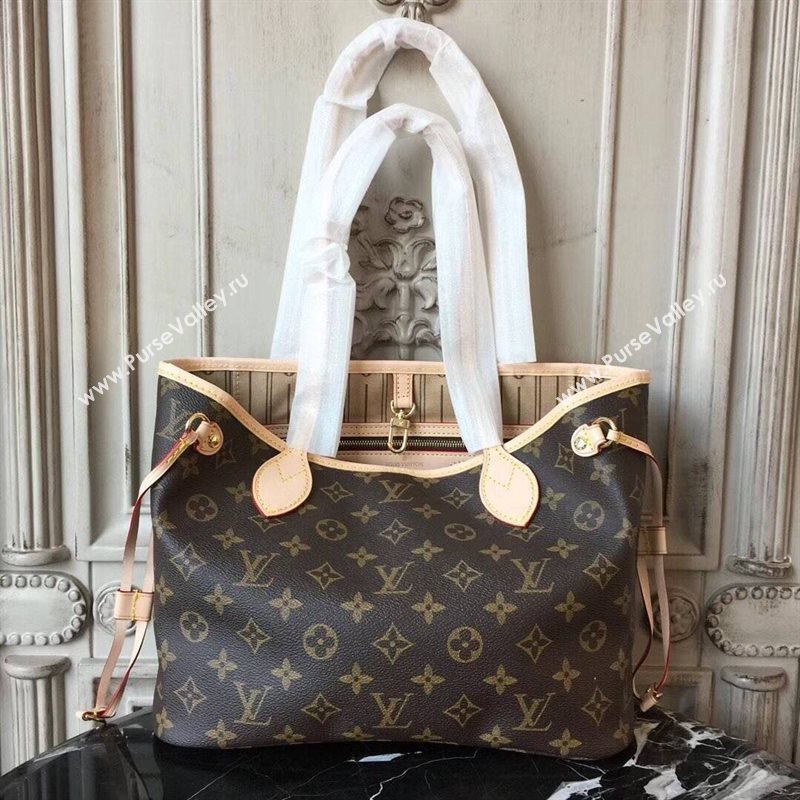 LV Louis Vuitton Monogram Neverfull 29 PM Handbag N41000 Tote Bag Brown 6630