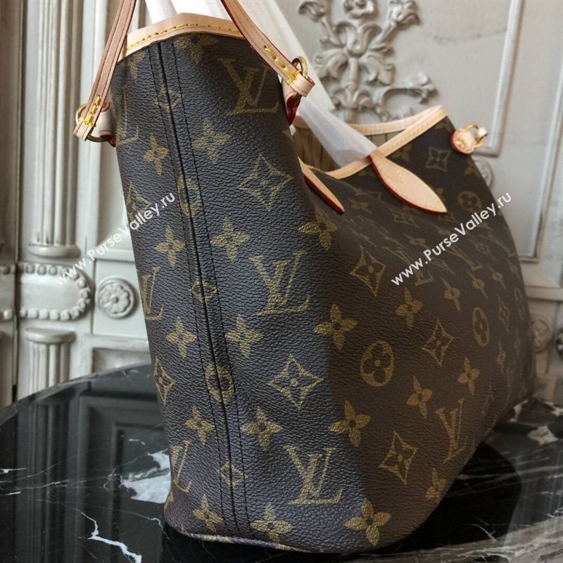 LV Louis Vuitton Monogram Neverfull 29 PM Handbag N41000 Tote Bag Brown 6630