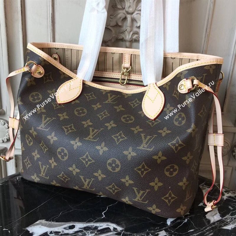 LV Louis Vuitton Monogram Neverfull 32 MM Handbag M40995 Tote Bag Brown 6631