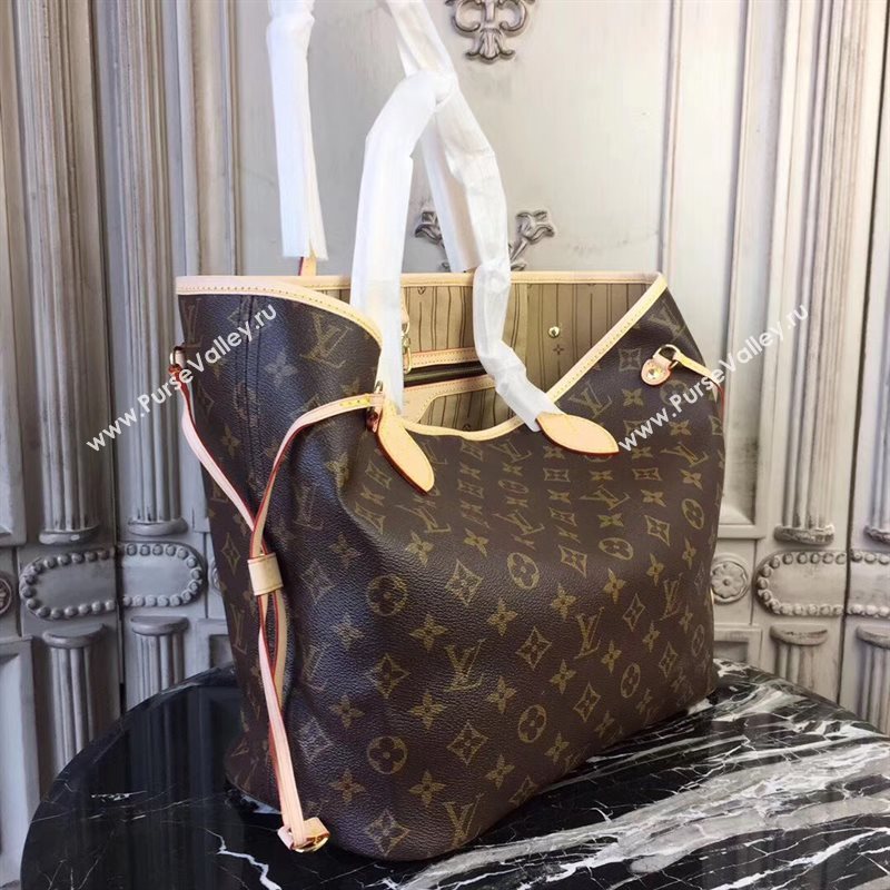 LV Louis Vuitton Monogram Neverfull 32 MM Handbag M40995 Tote Bag Brown 6631