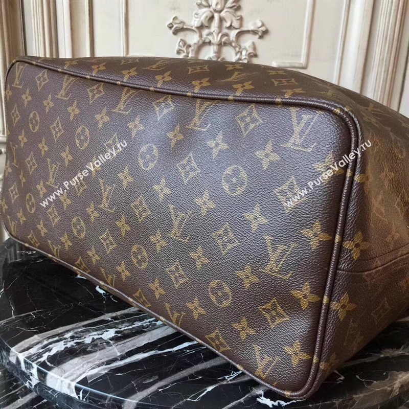 LV Louis Vuitton Monogram Neverfull 40 GM Handbag M40990 Tote Bag Brown 6632