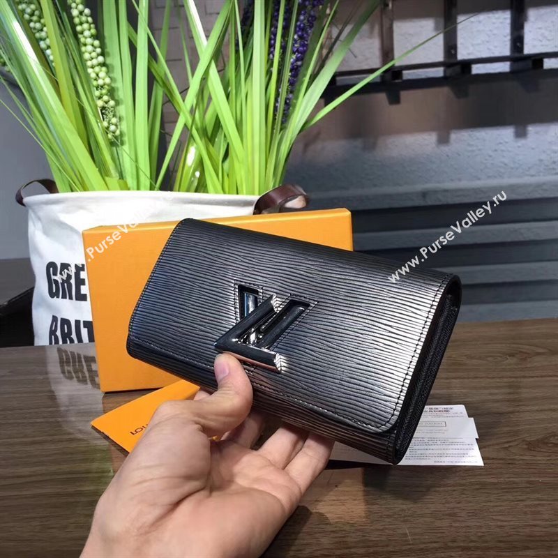 LV Louis Vuitton Twist Epi Leather Wallet Clutch Handbag M62052 Bag Gray 6633