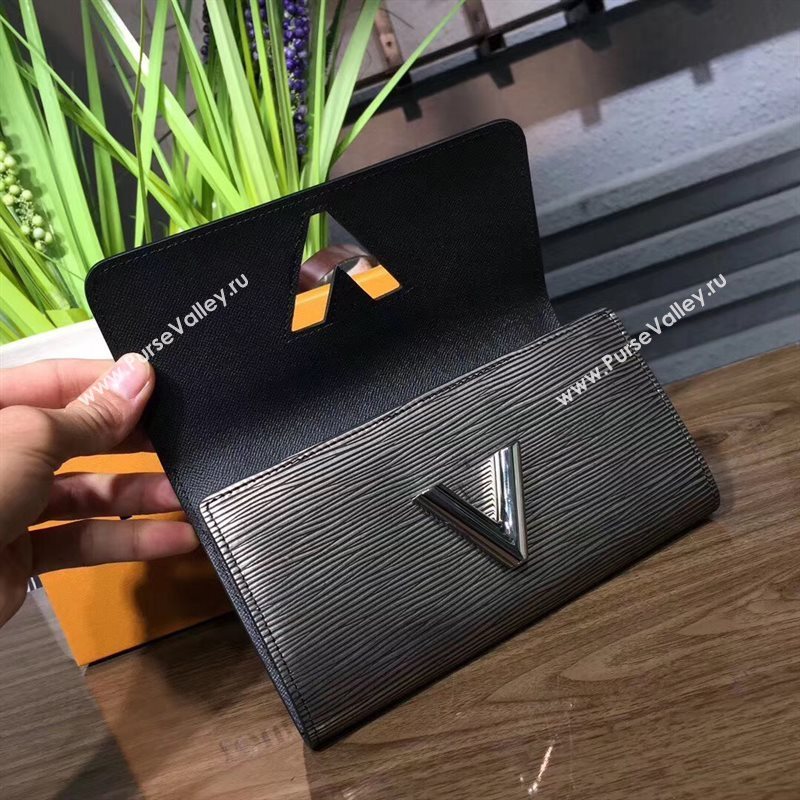 LV Louis Vuitton Twist Epi Leather Wallet Clutch Handbag M62052 Bag Gray 6633