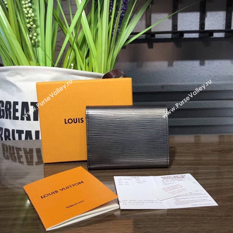 LV Louis Vuitton Twist Epi Leather Short Wallet Clutch Handbag M62055 Bag Gray 6634