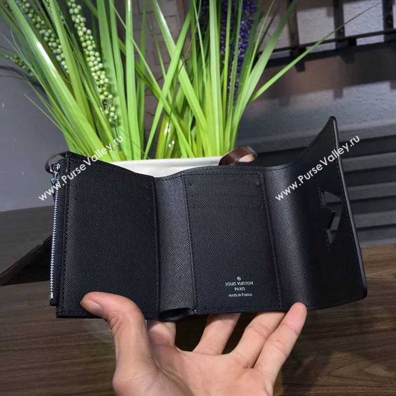 LV Louis Vuitton Twist Epi Leather Short Wallet Clutch Handbag M62055 Bag Gray 6634