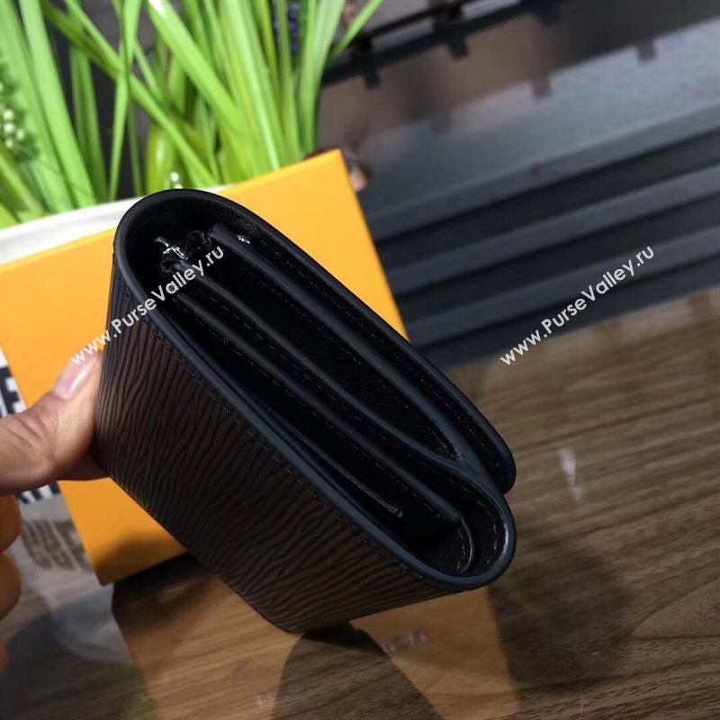 LV Louis Vuitton Twist Epi Leather Short Wallet Clutch Handbag M62055 Bag Gray 6634