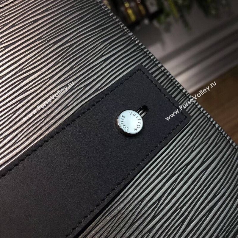 LV Louis Vuitton M62092 Twist Pochette Essential V Clutch Handbag Epi Leather Bag Gray 6635