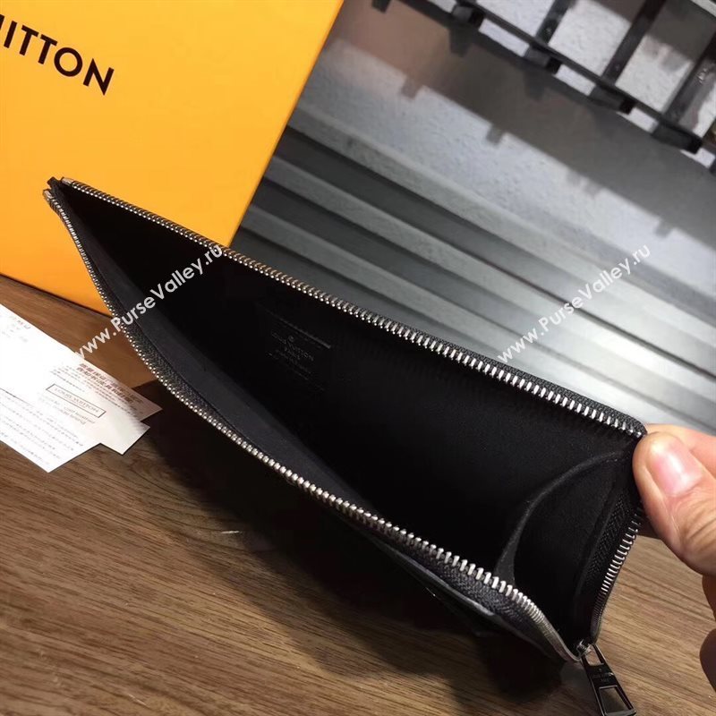 LV Louis Vuitton M62092 Twist Pochette Essential V Clutch Handbag Epi Leather Bag Gray 6635