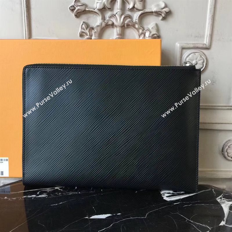 LV Louis Vuitton Twist Pochette Essential V Clutch Handbag M62092 Epi Leather Bag Black 6637