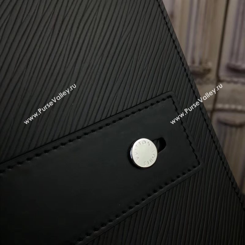 LV Louis Vuitton Twist Pochette Essential V Clutch Handbag M62092 Epi Leather Bag Black 6637