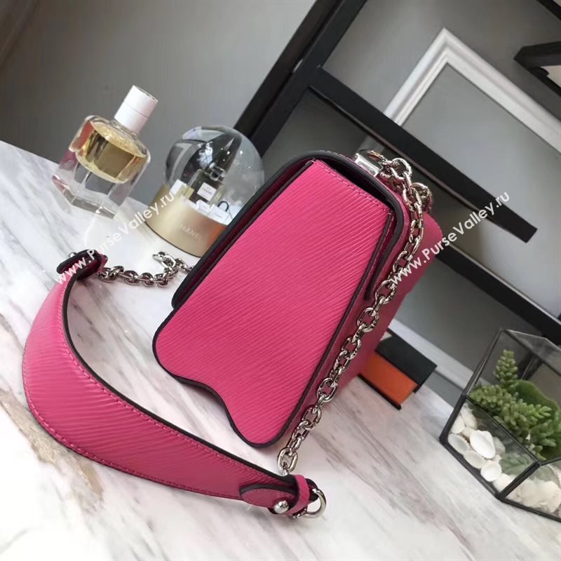 M41869 LV Louis Vuitton Twist MM Chain Bag Epi Leather Handbag Rose 6740