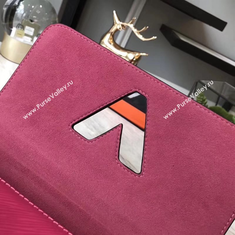 M41869 LV Louis Vuitton Twist MM Chain Bag Epi Leather Handbag Rose 6740