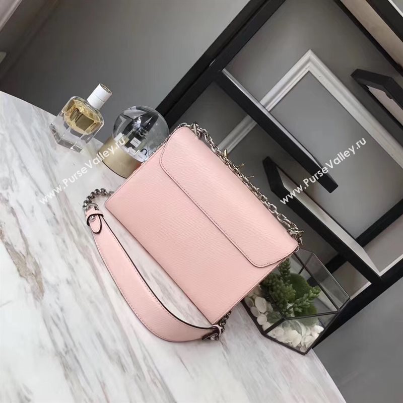 M50380 LV Louis Vuitton Twist MM Chain Bag Epi Leather Handbag Pink 6741