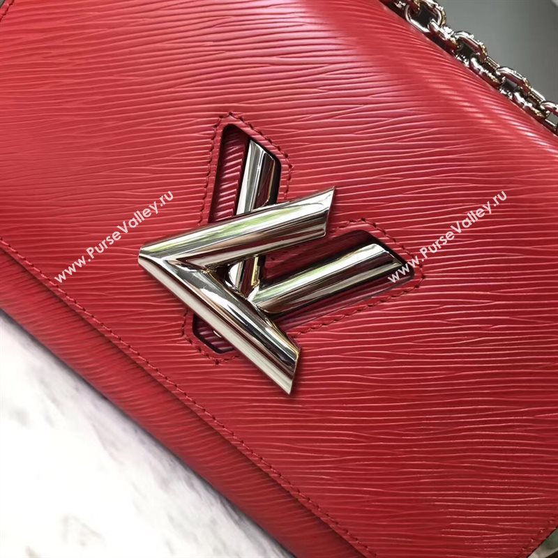 M50523 LV Louis Vuitton Twist MM Chain Bag Epi Leather Handbag Red 6742