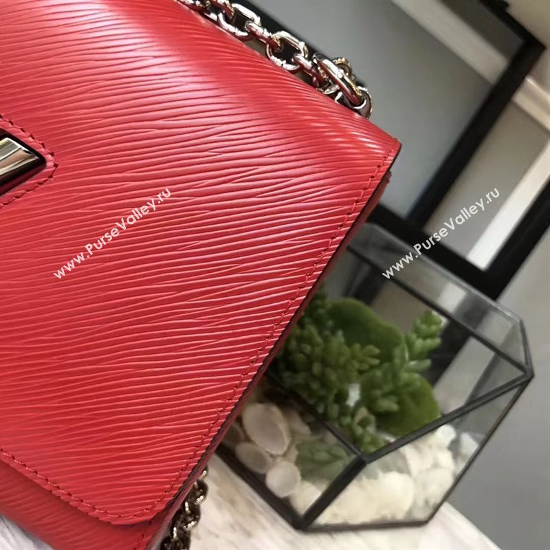 M50523 LV Louis Vuitton Twist MM Chain Bag Epi Leather Handbag Red 6742