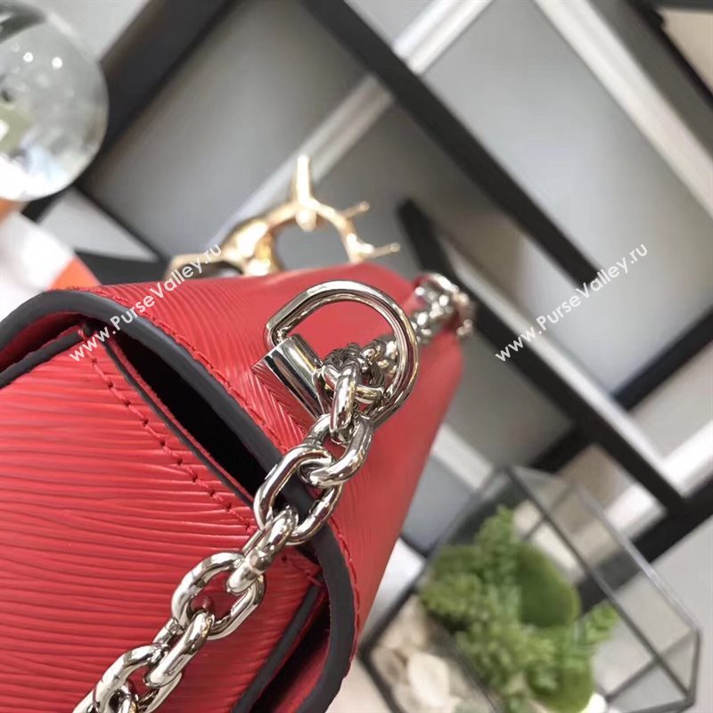 M50523 LV Louis Vuitton Twist MM Chain Bag Epi Leather Handbag Red 6742