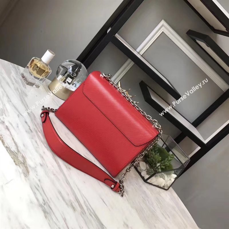 M50523 LV Louis Vuitton Twist MM Chain Bag Epi Leather Handbag Red 6742
