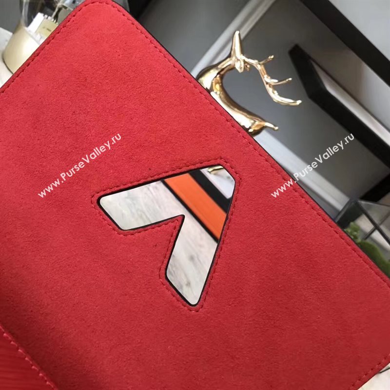 M50523 LV Louis Vuitton Twist MM Chain Bag Epi Leather Handbag Red 6742