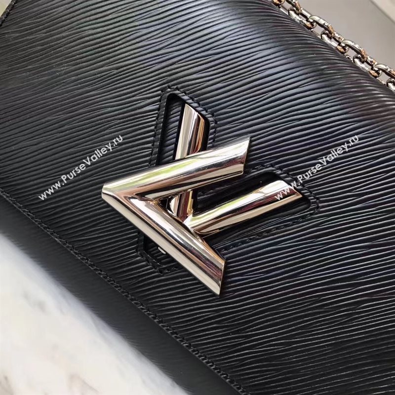 M50282 LV Louis Vuitton Twist MM Chain Bag Epi Leather Handbag Black 6743
