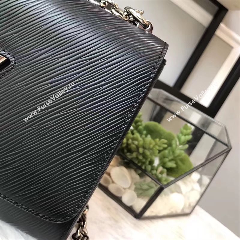 M50282 LV Louis Vuitton Twist MM Chain Bag Epi Leather Handbag Black 6743