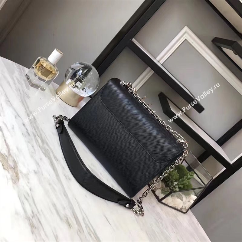 M50282 LV Louis Vuitton Twist MM Chain Bag Epi Leather Handbag Black 6743