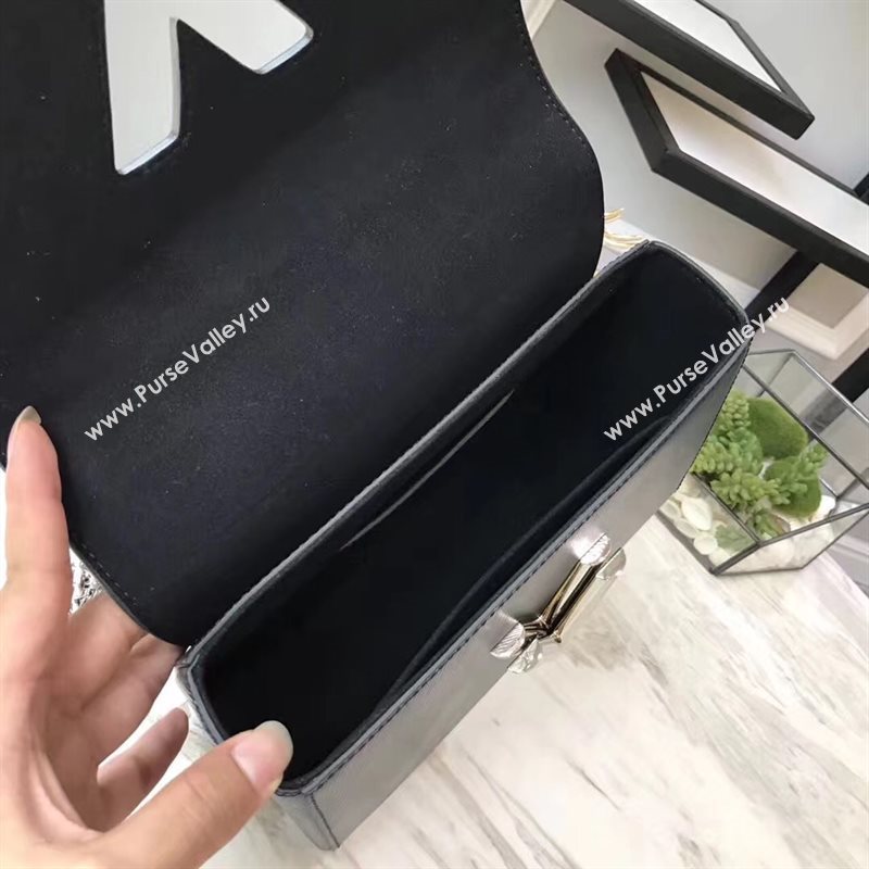 M50282 LV Louis Vuitton Twist MM Chain Bag Epi Leather Handbag Black 6743