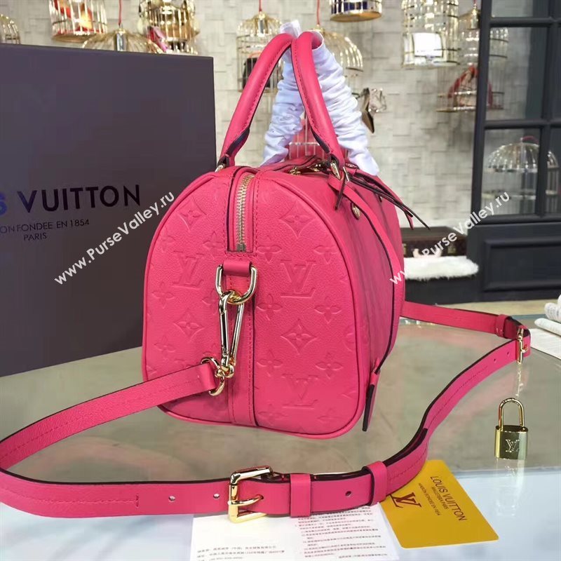 M40792 LV Louis Vuitton Speedy 30 25 Bag Monogram Real Leather Handbag Rose 6744