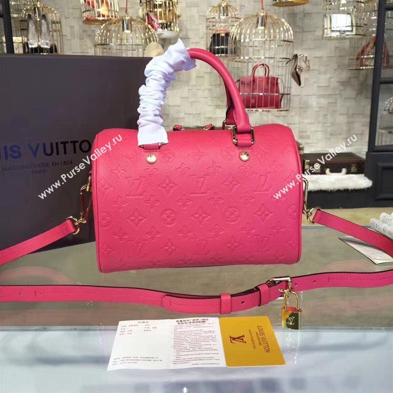 M40792 LV Louis Vuitton Speedy 30 25 Bag Monogram Real Leather Handbag Rose 6744