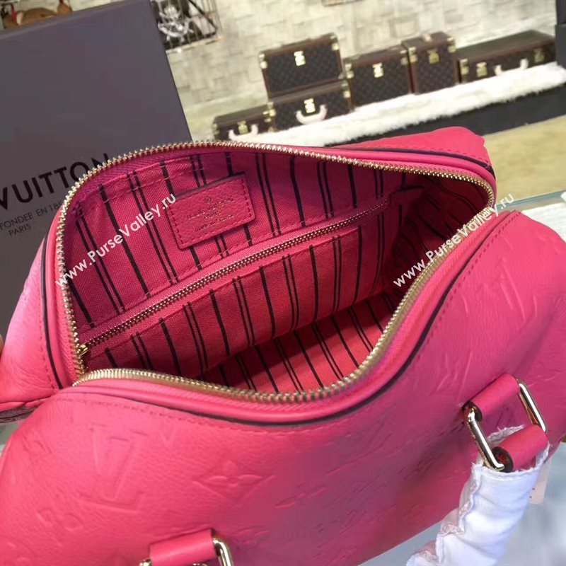 M40792 LV Louis Vuitton Speedy 30 25 Bag Monogram Real Leather Handbag Rose 6744