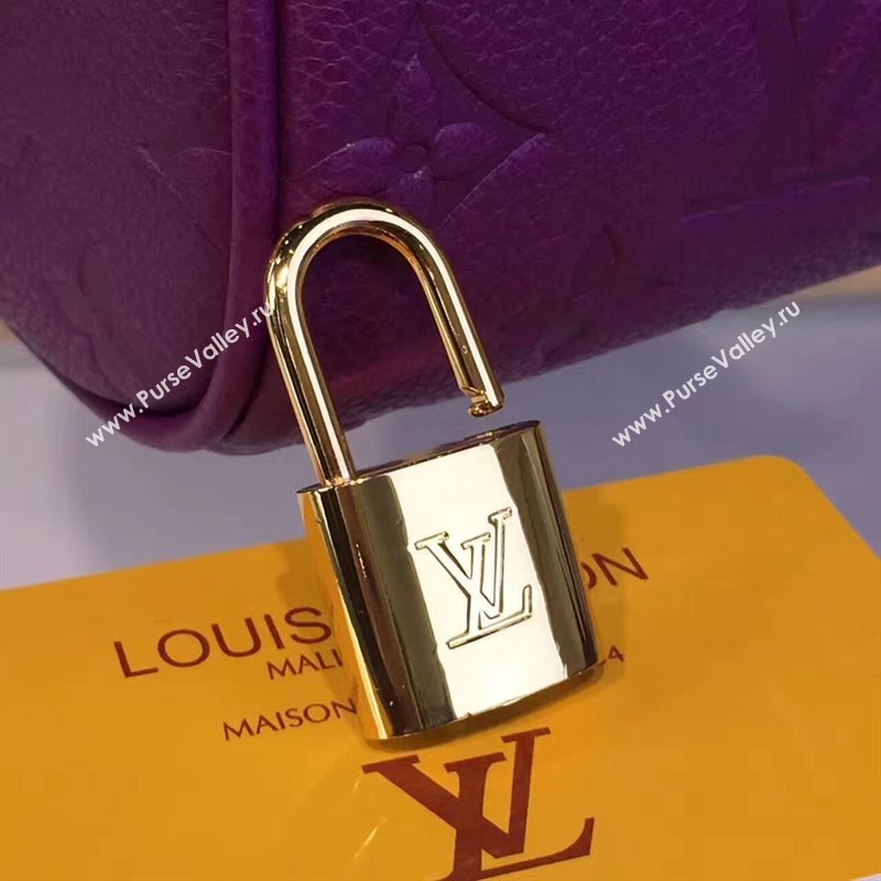 M40792 LV Louis Vuitton Speedy 30 25 Bag Monogram Real Leather Handbag Purple 6748