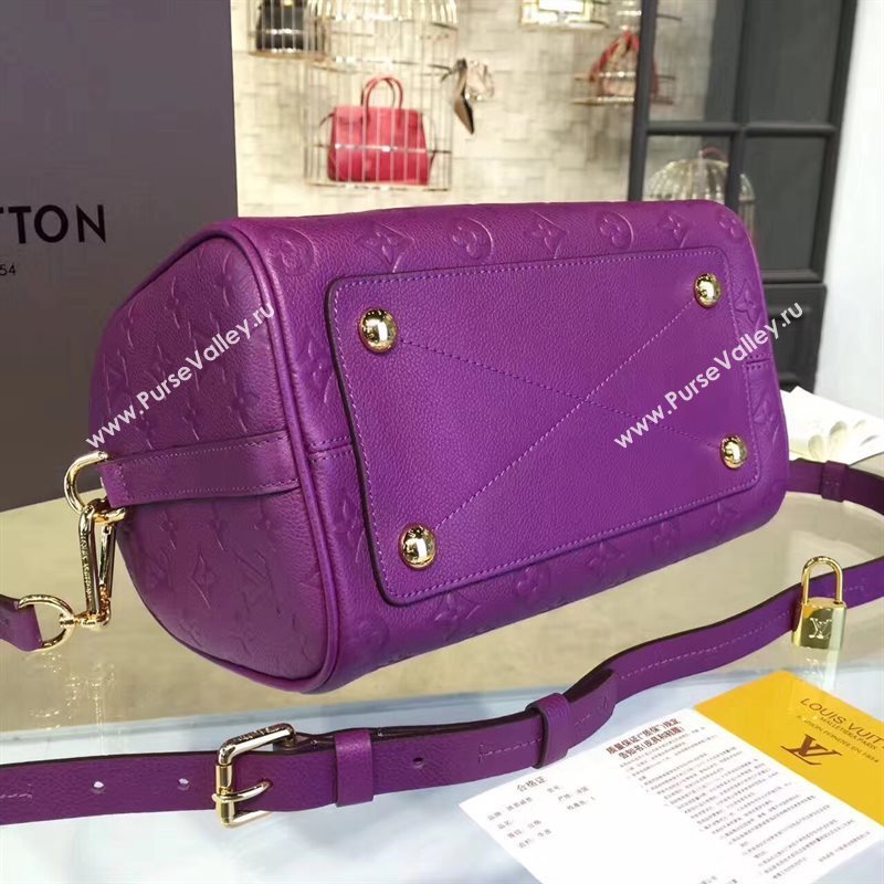M40792 LV Louis Vuitton Speedy 30 25 Bag Monogram Real Leather Handbag Purple 6748