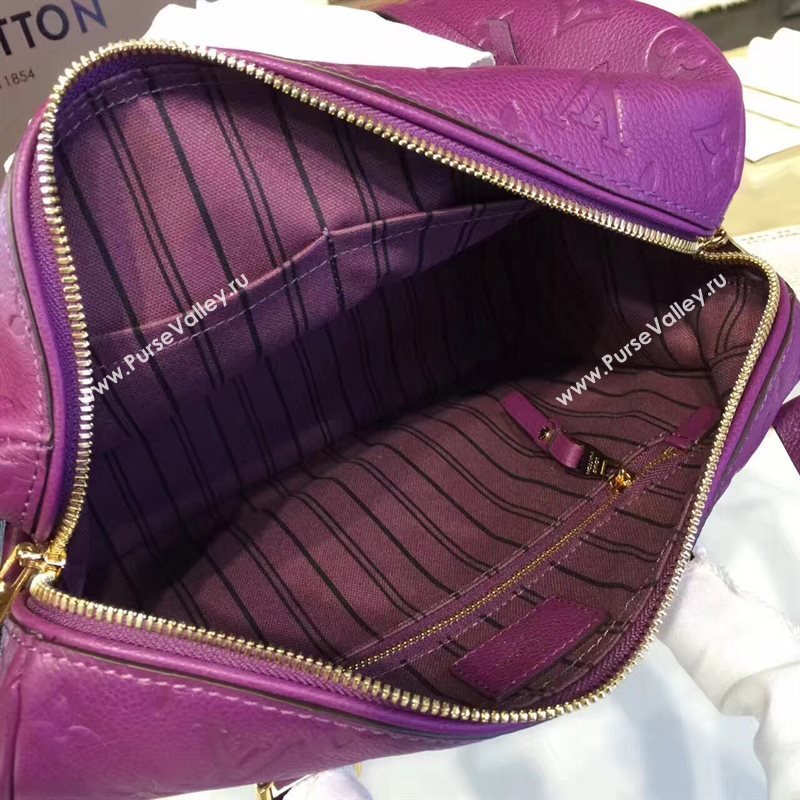 M40792 LV Louis Vuitton Speedy 30 25 Bag Monogram Real Leather Handbag Purple 6748