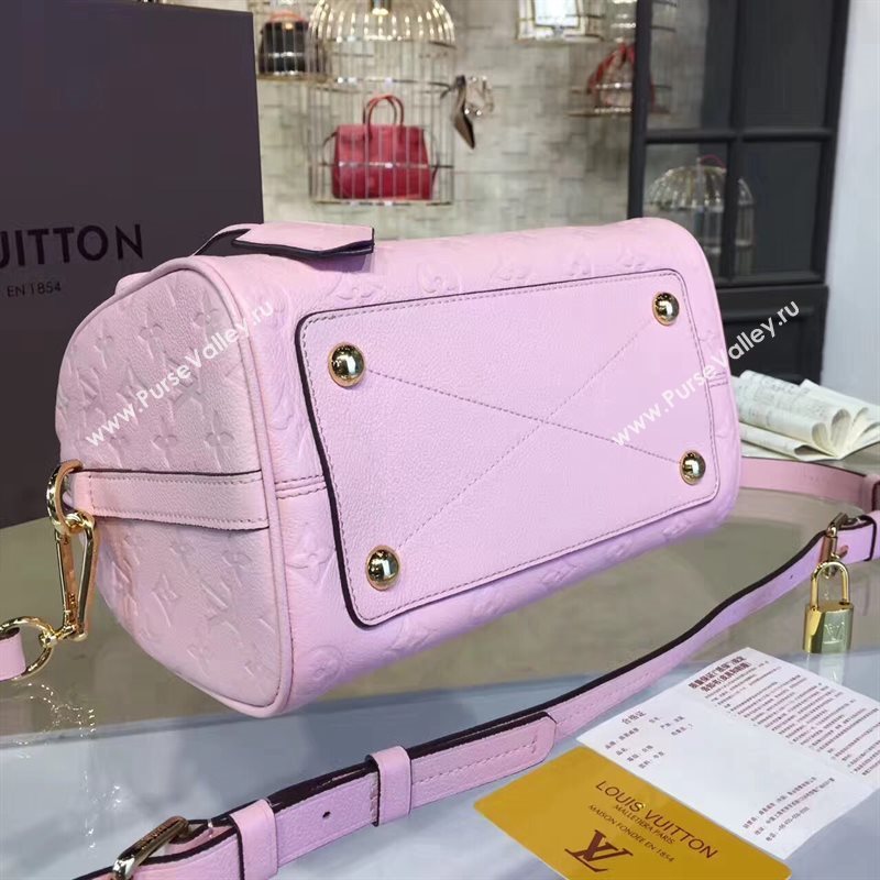 M40792 LV Louis Vuitton Speedy 30 25 Bag Monogram Real Leather Handbag Pink 6749