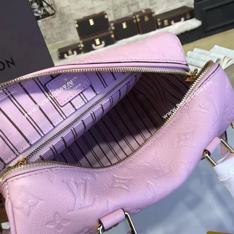 M40792 LV Louis Vuitton Speedy 30 25 Bag Monogram Real Leather Handbag Pink 6749