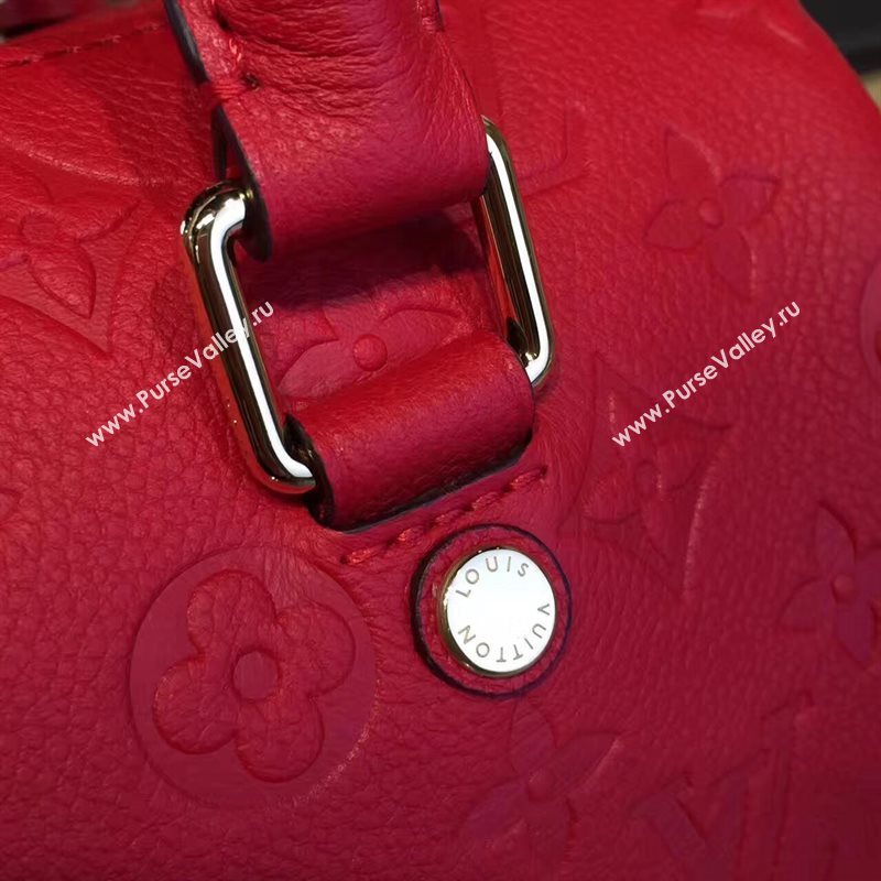 M40792 LV Louis Vuitton Speedy 30 25 Bag Monogram Real Leather Handbag Red 6750