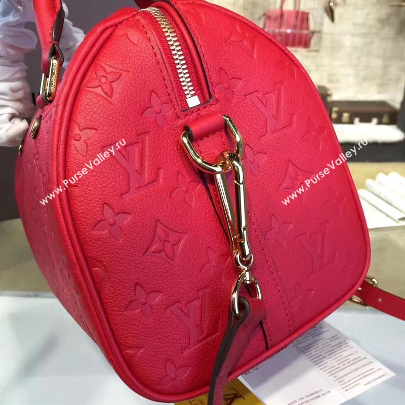 M40792 LV Louis Vuitton Speedy 30 25 Bag Monogram Real Leather Handbag Red 6750