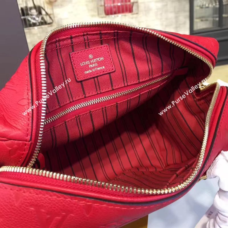 M40792 LV Louis Vuitton Speedy 30 25 Bag Monogram Real Leather Handbag Red 6750
