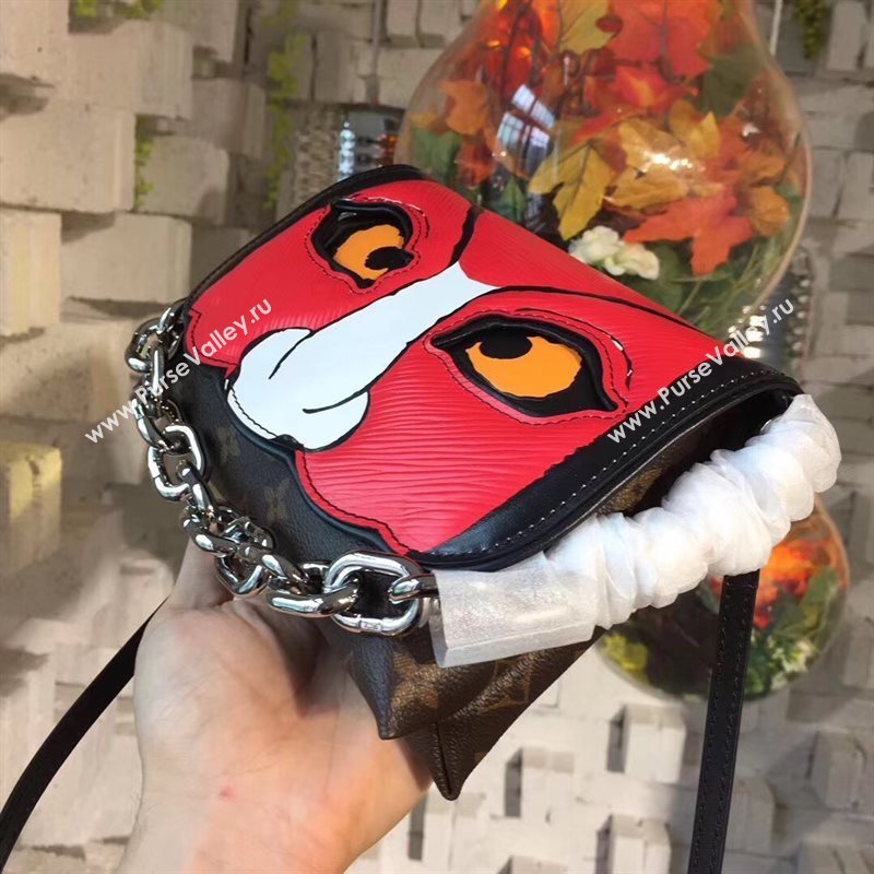 M43527 LV Louis Vuitton Pochette Kabuki Chain Handbag Monogram Epi Leather Bag Red 6752