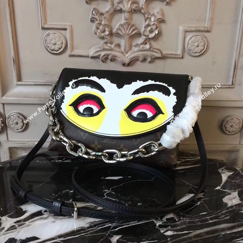 M43532 LV Louis Vuitton Pochette Kabuki Chain Handbag Monogram Epi Leather Bag Yellow 6753