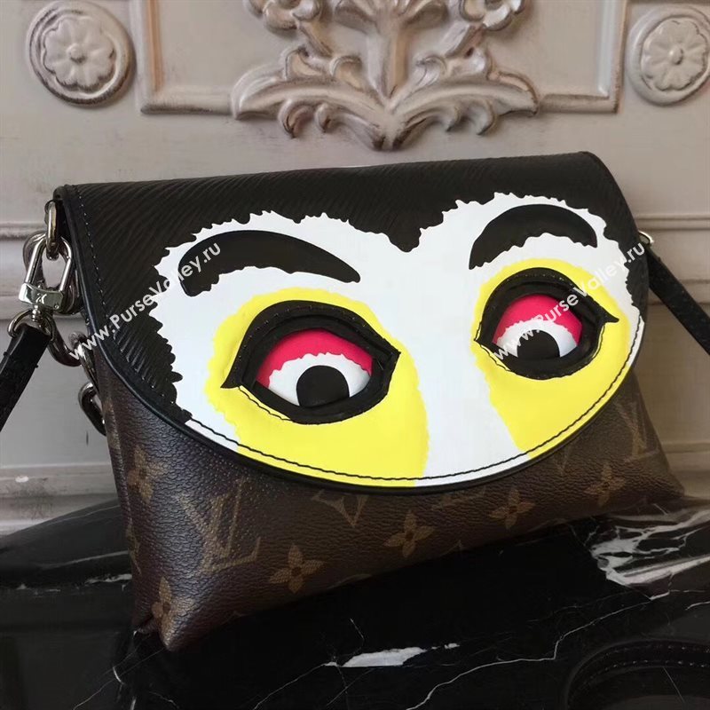 M43532 LV Louis Vuitton Pochette Kabuki Chain Handbag Monogram Epi Leather Bag Yellow 6753